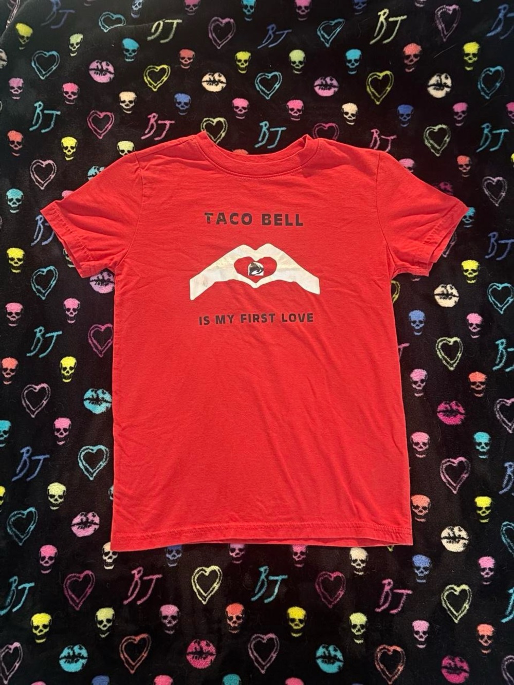 Taco Bell Red Graphic Tee - "Taco Bell Is My First Love"